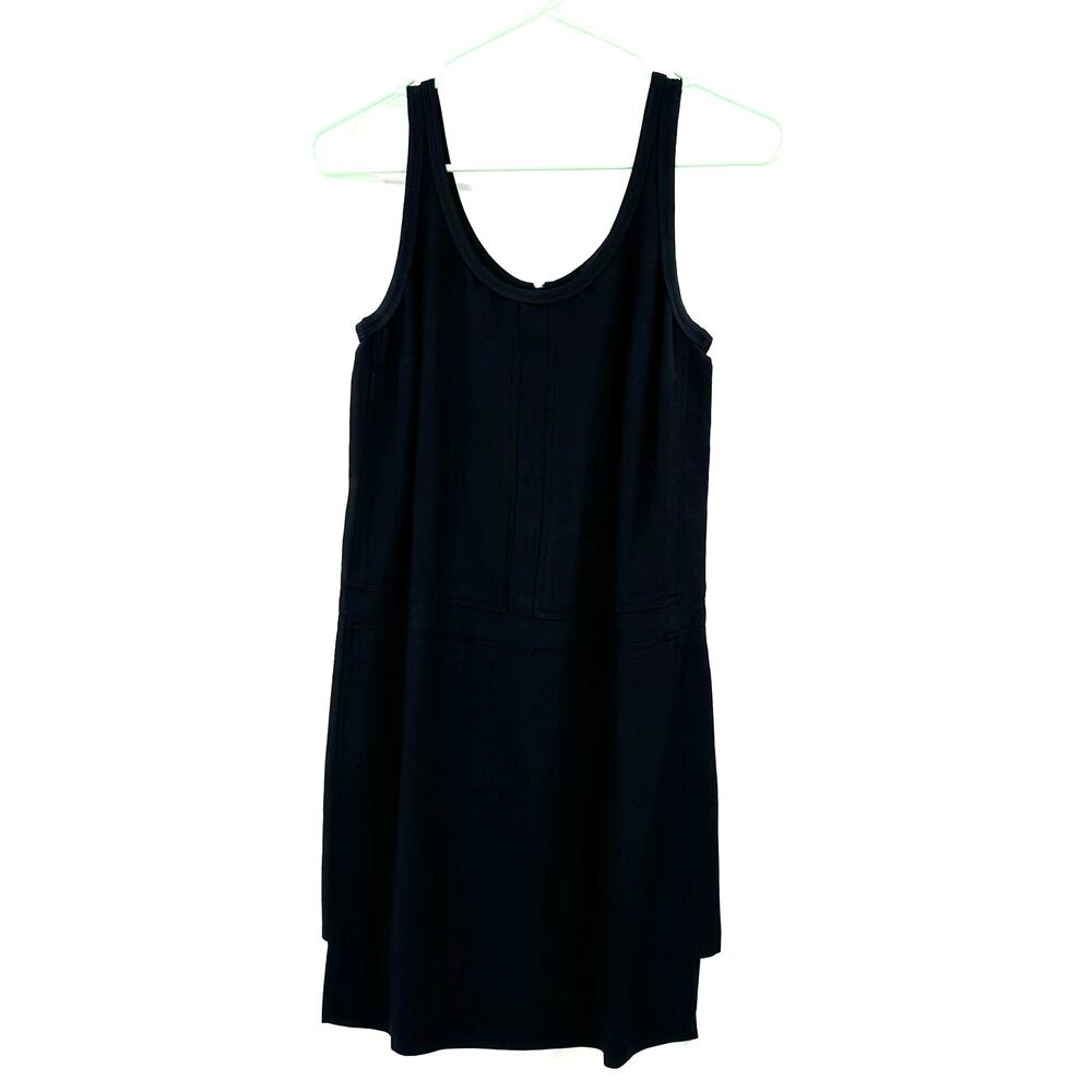 Banana Republic Size 0 Sleeveless‎ Black Mini Dress Modal Blend Rear Zip Up